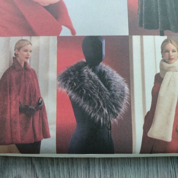 Vintage Vogue Winter Hat Sewing Pattern Collar, Stole, Capelet, Cape UNCUT 7505 - Picture 4 of 10